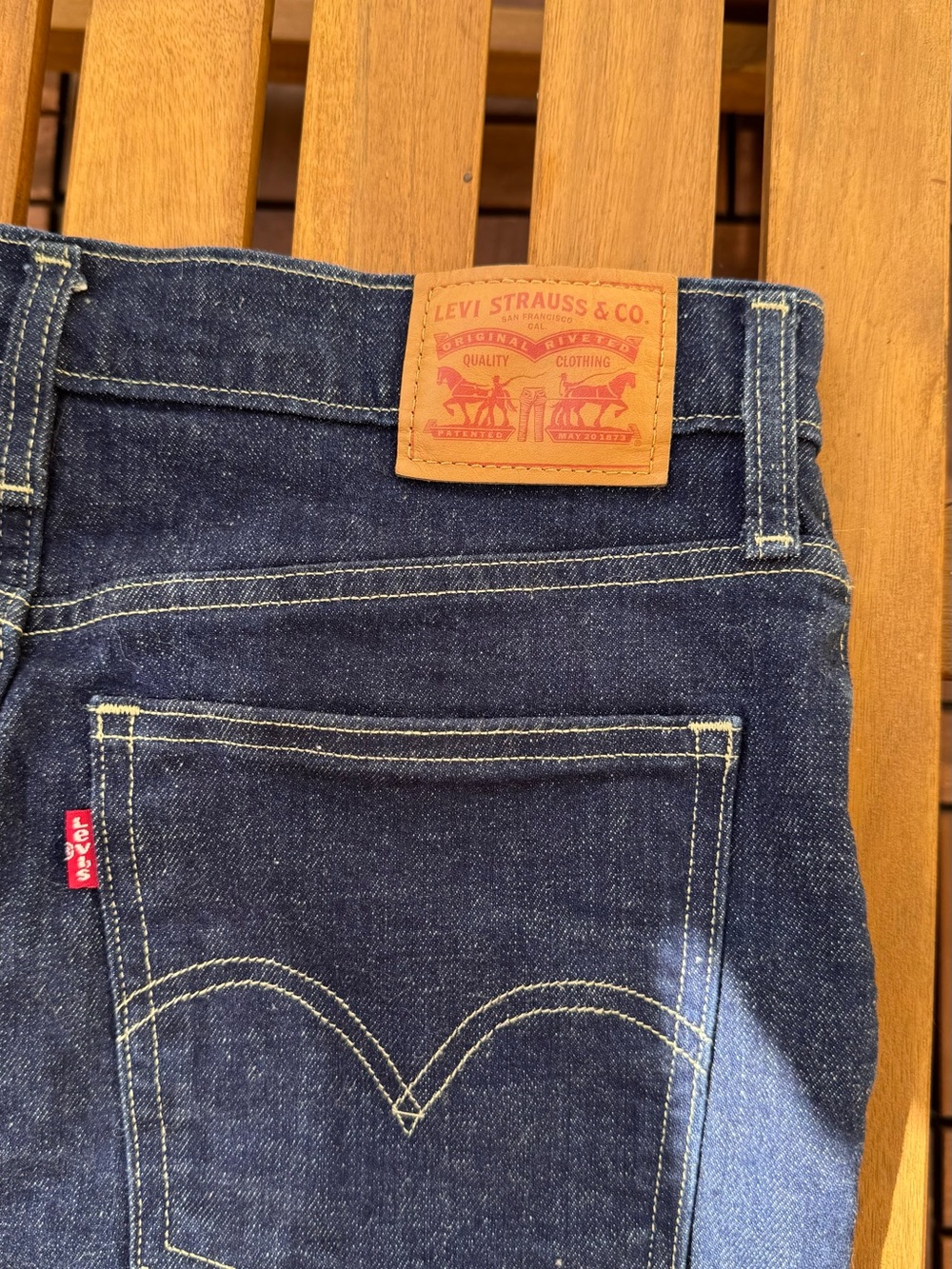 Levi's Dark Indigo Denim Pencil Skirt - Picture 8 of 12